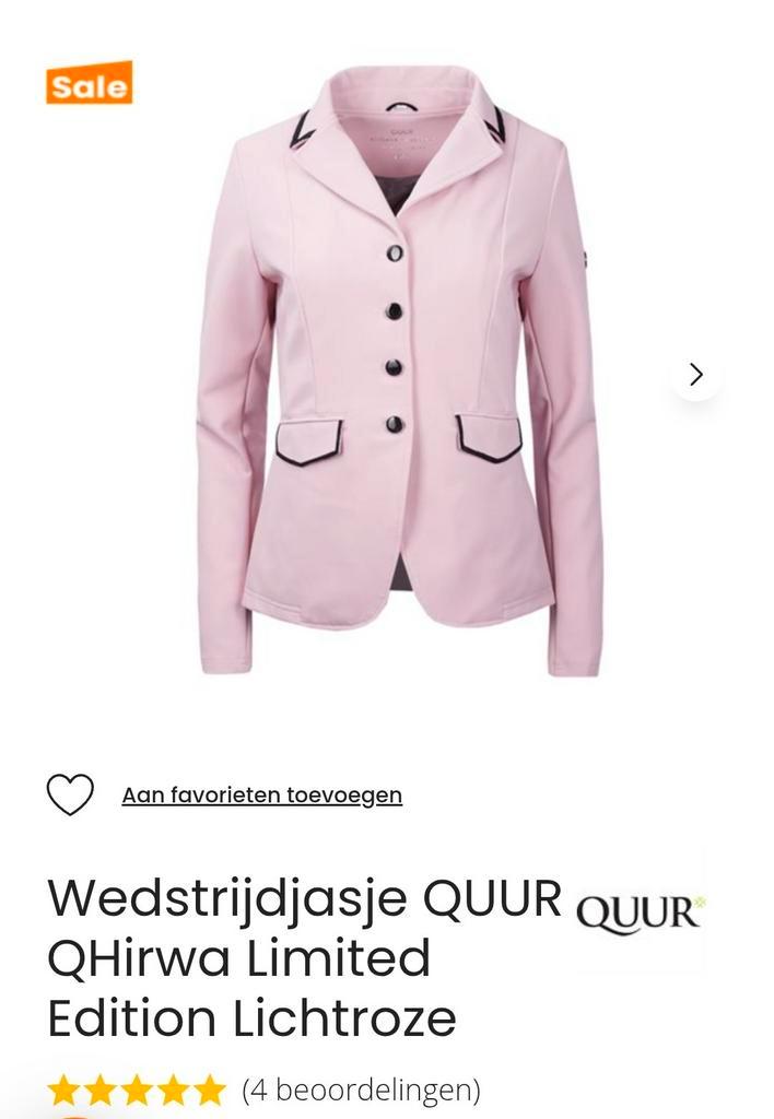 !GEZOCHT! Jasje quur lichtroze, Dieren en Toebehoren, Paardrijkleding, Gebruikt, Dames, Bovenkleding, Overige soorten, Ophalen of Verzenden