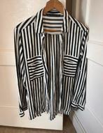 Zara Basic Blouse - Wit met Zwarte Streep - Maat M, Ophalen of Verzenden, Zo goed als nieuw, Maat 38/40 (M), Wit