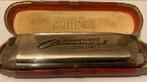 Vintage retro Hohner Chromonica II De Luxe Mondharmonica, Gebruikt, Ophalen of Verzenden, Met koffer of doosje, C-mondharmonica