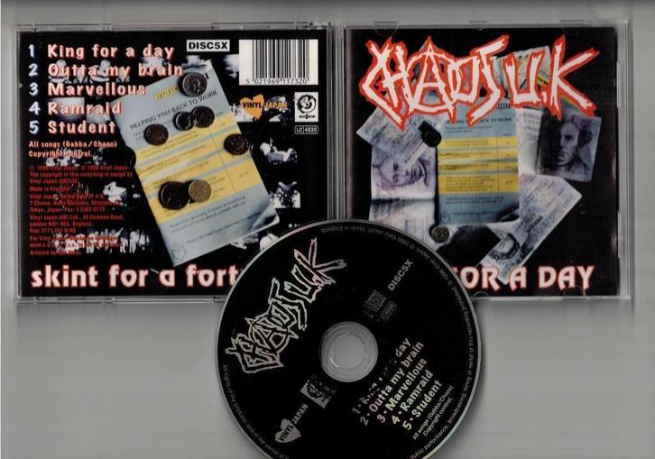 CHAOS UK CD King for a Day - punk, Cd's en Dvd's, Cd's | Rock, Gebruikt, Poprock, Ophalen of Verzenden