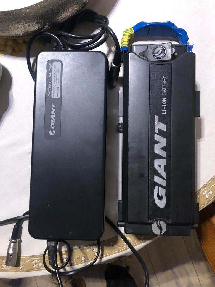Fietsaccu li-ion 5 punts & Oplader - Giant Energypak 36V, Fietsen en Brommers, Fietsaccessoires | Fietsaccu's, Gebruikt, Ophalen of Verzenden