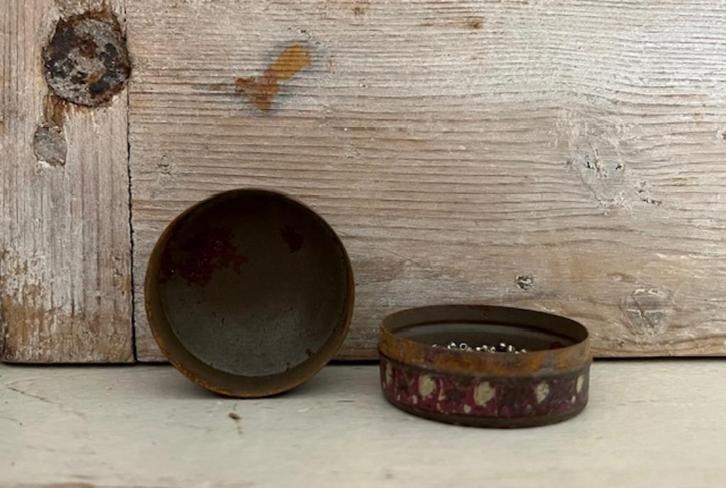 Antiek Frans rond blikje van Vibert Frères-Parma Violetta, Verzamelen, Blikken, Gebruikt, Overige, Ophalen of Verzenden