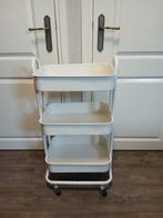 Keukentrolley wit/ttolly op wieltjes wit 3 laags izgs, Ophalen, Gebruikt