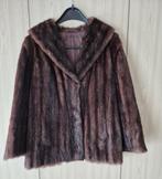 Bontjas donkerbruin, Ophalen, Zo goed als nieuw, Maat 38/40 (M), Bruin