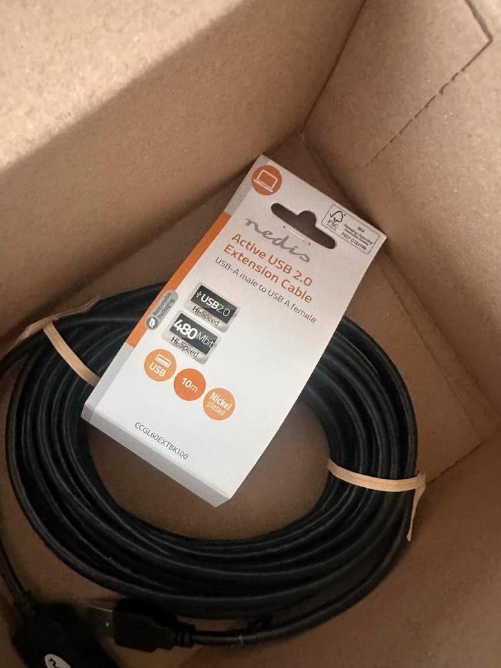 Actieve USB 2.0 verlengkabel 10 meter - Nieuw, Tuin en Terras, Druppelsystemen, Nieuw, Ophalen of Verzenden