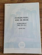 Joh. de Heer Zangbundel supplement in klavarskribo, Ophalen of Verzenden, Gebruikt, Artiest of Componist, Religie en Gospel