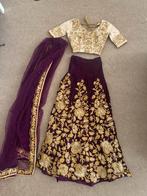 Lehenga, Kleding | Dames, Gelegenheidskleding, Ophalen of Verzenden, Zo goed als nieuw, Paars
