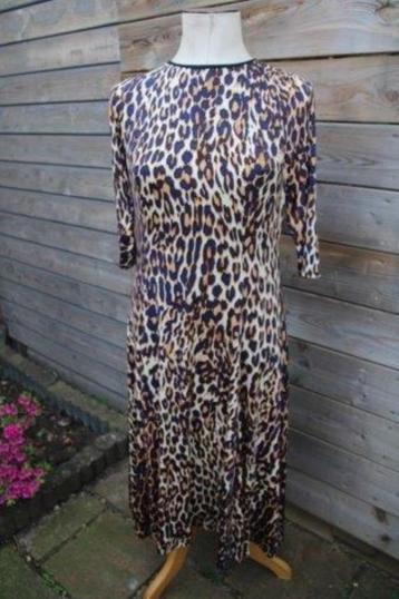 Jurk blauw/ camel/ beige Molly Jo mt 38/12 Vaste prijs beschikbaar voor biedingen