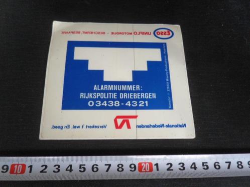 sticker Raamsticker RIJKSPOLITIE DRIEBERGEN ESSO Nat Ned, Verzamelen, Stickers, Zo goed als nieuw, Bedrijf of Vereniging, Ophalen