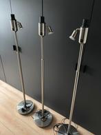 RVS vloerlamp met extra leeslamp, Huis en Inrichting, Lampen | Vloerlampen, Gebruikt, Ophalen of Verzenden, Metaal, Modern