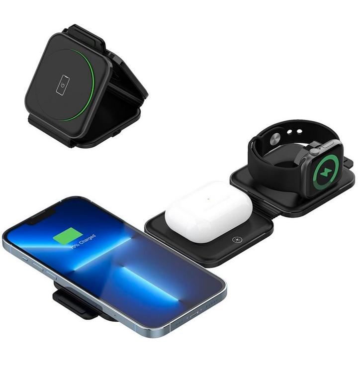 3-in-1 Draadloze Oplader voor Apple, Telecommunicatie, Mobiele telefoons | Telefoon-opladers, Nieuw, Apple iPhone, Ophalen of Verzenden