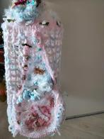 Twee kleine kunstenaar popjes 20 cm in hangmat, Verzenden, Zo goed als nieuw, Babypop, Levensecht of Reborn