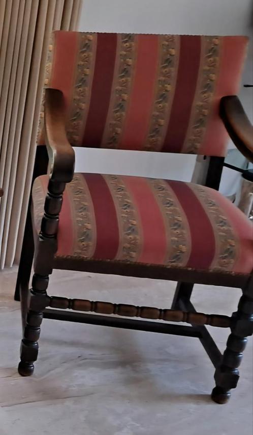 2x identieke kasteelstoel met armleggers, Antiek en Kunst, Antiek | Meubels | Stoelen en Banken, Ophalen