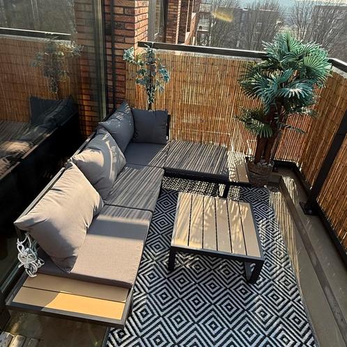 Moderne tuin lounge set– inclusief kussens & tafeltje, Tuin en Terras, Tuinsets en Loungesets, Zo goed als nieuw, Loungeset, Aluminium
