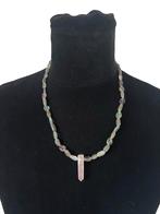 Edelsteen Ketting Fluoriet, Labradoriet & Rozenkwarts 55cm, Sieraden, Tassen en Uiterlijk, Kettingen, Overige kleuren, Nieuw, Ophalen of Verzenden