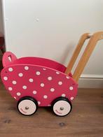 Janod framboisine houten poppenwagen hele nette staat, Ophalen of Verzenden, Zo goed als nieuw