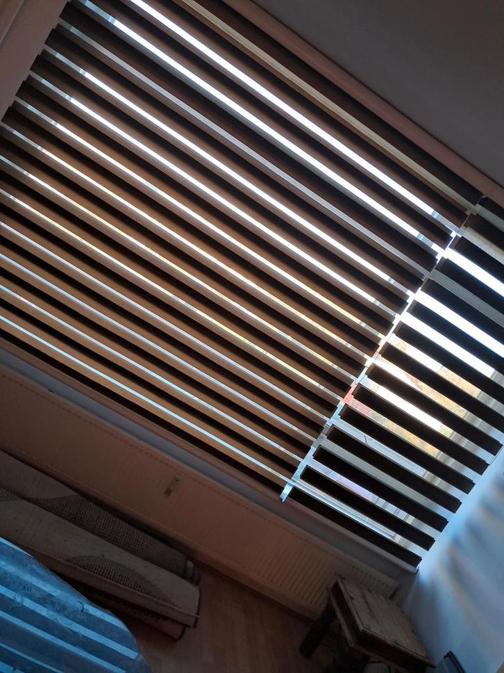 Zgan grote duo gordijn Taupe en roestachtig rood /bruin, Huis en Inrichting, Stoffering | Gordijnen en Lamellen, Zo goed als nieuw