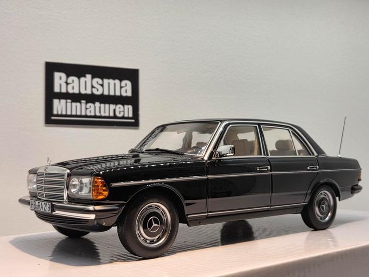 Mercedes-Benz 200 W123 - Zwart - 1:18 Norev Special, Hobby en Vrije tijd, Modelauto's | 1:18, Nieuw, Auto, Norev, Ophalen of Verzenden