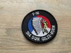 LUCHTMACHT KLU 314 SQN F-16 BADGE PATCH, Ophalen of Verzenden, Zo goed als nieuw, Patch, Badge of Embleem
