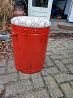 2 x vintage blikken kruk retro, Ophalen of Verzenden, Zo goed als nieuw, Hout