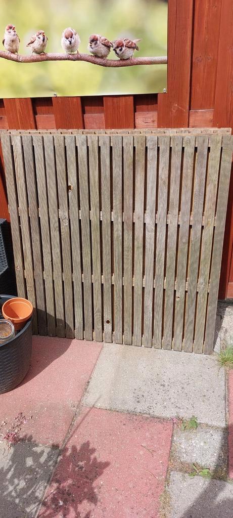 13 vlonders smalle lat. 100x100, Tuin en Terras, Terrasdelen en Vlonders, Zo goed als nieuw, Hout, Ophalen