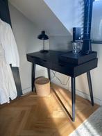 Zwarte sidetable met 3 laadjes, Huis en Inrichting, Tafels | Sidetables, Ophalen, 100 tot 150 cm, Zo goed als nieuw, Overige houtsoorten