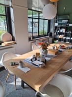 vergadertafel met 14 witte kuipstoelen, Huis en Inrichting, Ophalen, 200 cm of meer, 50 tot 100 cm, Zo goed als nieuw