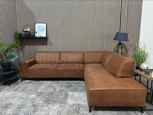“GRATIS LEVERING” Gave Cognac hoekbank! 280x225, Huis en Inrichting, Banken | Bankstellen, Ophalen of Verzenden