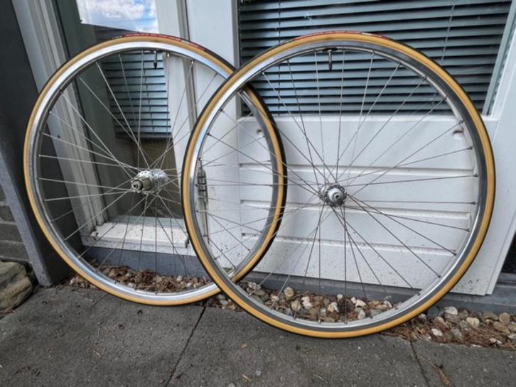 Wielset Ambrosio / H Plus Son / Sapim (zilver), Fietsen en Brommers, Fietsonderdelen, Nieuw, Racefiets, Wiel, Ophalen