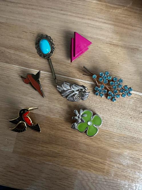 Set vintage broches – diverse designs – 7 stuks, Sieraden, Tassen en Uiterlijk, Broches, Zo goed als nieuw, Overige materialen