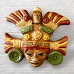 Azteekse masker gemaakt van klei., Antiek en Kunst, Ophalen of Verzenden