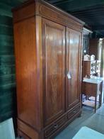 antieke massieve mahonie linnenkast kleerkast hang leg, Huis en Inrichting, Kasten | Kledingkasten, 100 tot 150 cm, Zo goed als nieuw