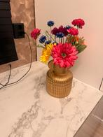 Zijden bloemen inclusief vaas, Ophalen of Verzenden, Zo goed als nieuw