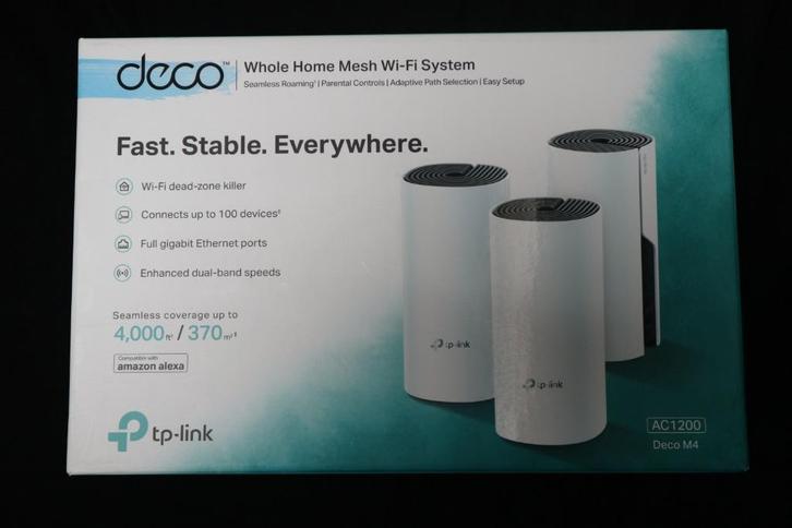 TP-Link Deco M4 (3-pack) mesh WiFi-systeem – als nieuw, Computers en Software, Routers en Modems, Zo goed als nieuw, Ophalen of Verzenden