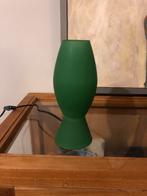 2x Groene Vintage VandeHeg Tafellamp, Huis en Inrichting, Ophalen of Verzenden, Gebruikt, Glas, Minder dan 50 cm