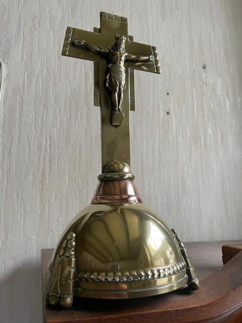 Altaarkruis (koper), Antiek en Kunst, Antiek | Religie, Ophalen of Verzenden