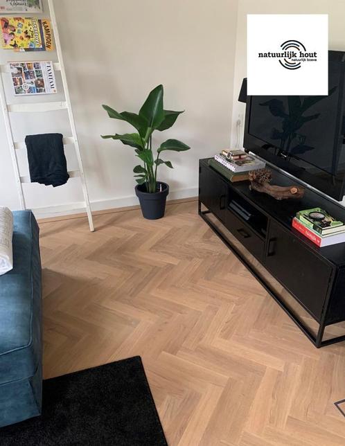 Moderne Eiken Visgraat parketvloer, Huis en Inrichting, Stoffering | Vloerbedekking, Nieuw, Parket, Overige kleuren, 75 m² of meer