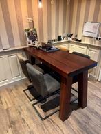 Leuk bar setje met 4 krukken., Bar set, Bar set, Ophalen of Verzenden, Zo goed als nieuw