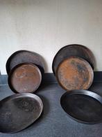 oude metalen sobere bakplaten, Ophalen, Gebruikt, Rond, Overige materialen