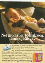 Retro reclame 1986 Billies baby luiers in autostoeltje, Verzenden, Overige typen