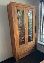Houten vitrinekast €25, Huis en Inrichting, Ophalen, Gebruikt, 100 tot 150 cm, 200 cm of meer