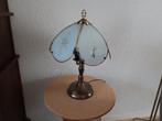 Koperen tafellamp met melkglas, Ophalen, Gebruikt, 50 tot 75 cm