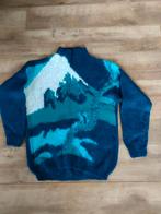 Handgebreide Wollen Trui - Prachtig Design!, Kleding | Dames, Truien en Vesten, Blauw, Maat 42/44 (L), Ophalen of Verzenden, Zo goed als nieuw