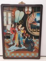 Antiek Chinees Glasgeschilderd Schilderij, Antiek en Kunst, Ophalen of Verzenden