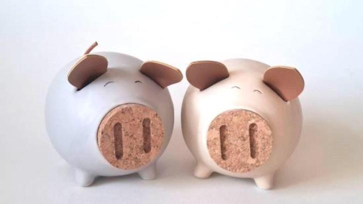 Spaarpot varken wit of creme p/st., Huis en Inrichting, Woonaccessoires | Overige, Nieuw, Ophalen of Verzenden