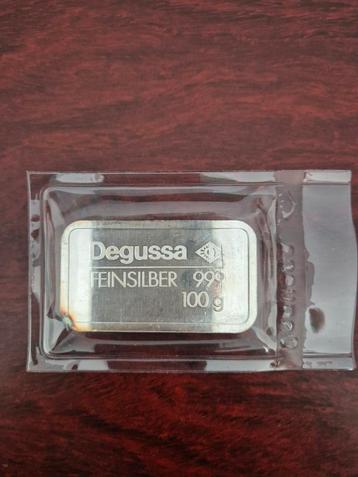 0.999 zilverbaar 100 gram Degussa beschikbaar voor biedingen
