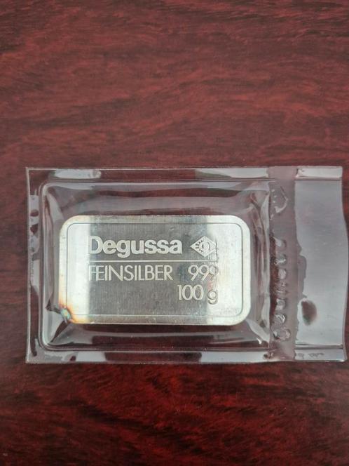 0.999 zilverbaar 100 gram Degussa, Postzegels en Munten, Edelmetalen en Baren, Zilver, Ophalen of Verzenden