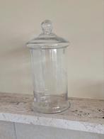 Vintage gedecoreerde kristallen (snoep)pot., Huis en Inrichting, Woonaccessoires | Stolpen, Ophalen of Verzenden, Zo goed als nieuw