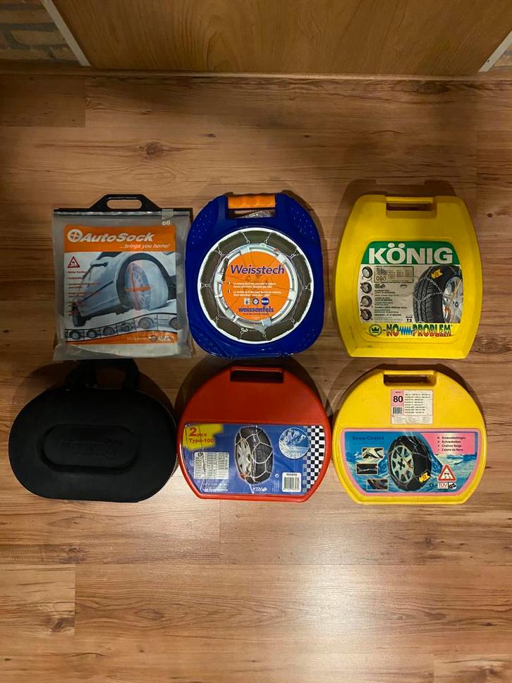 Sneeuwkettingen diverse merken Pewag,Weissenfels,König,etc., Auto diversen, Sneeuwkettingen, Zo goed als nieuw, Ophalen of Verzenden