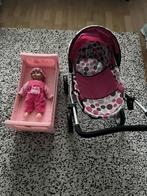 Babypop met bedje en wandelwagen, Kinderen en Baby's, Speelgoed | Poppen, Ophalen, Zo goed als nieuw, Babypop